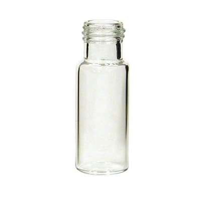 Chromatography Research Supplies 1.8 mL, 9 mm Clear Screw Vial, w/ cert for Dimension and Cleanliness(100/pk)